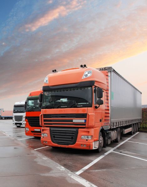 Truck in warehouse – Cargo Transport Truck in warehouse - Cargo Transport